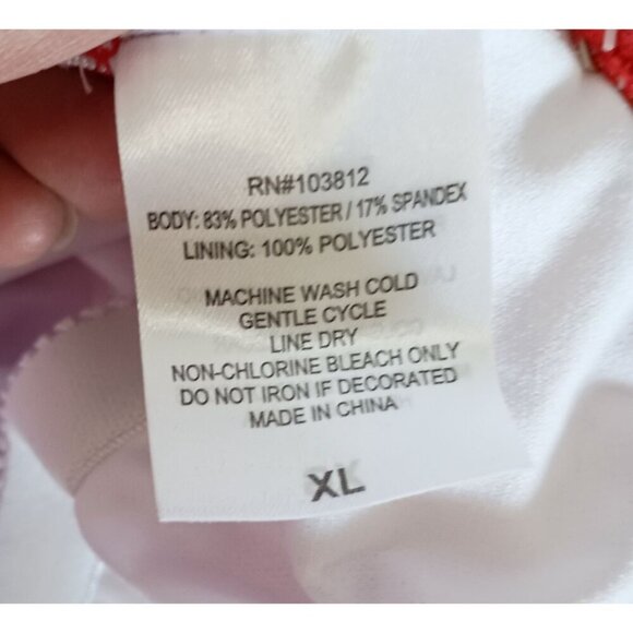 Creative Apparel Virginia Beach Red High Cut One Piece Swimsuit XL NEW - Picture 7 of 8